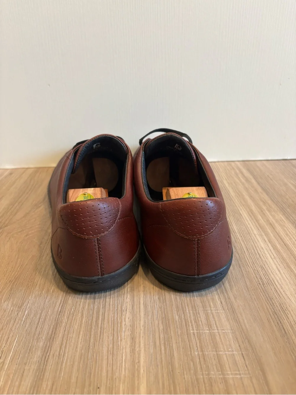 Birchbury Bramfords Mens Pebbled Leather Low Top Sneakers 13 US 46 EU Minimalist